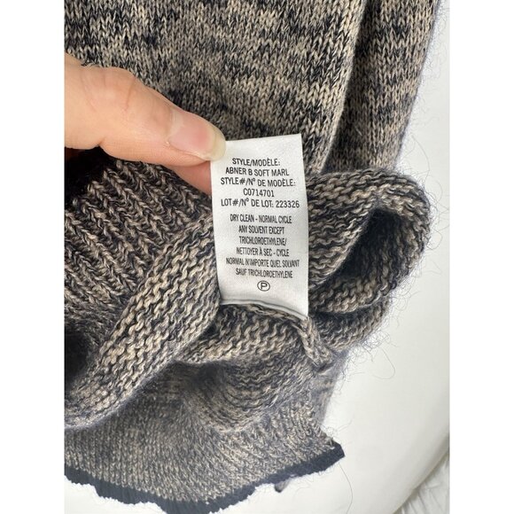 Theory Abner B Marled Cashmere Mohair Sweater Grey Blue Women’s M Read - Picture 4 of 7